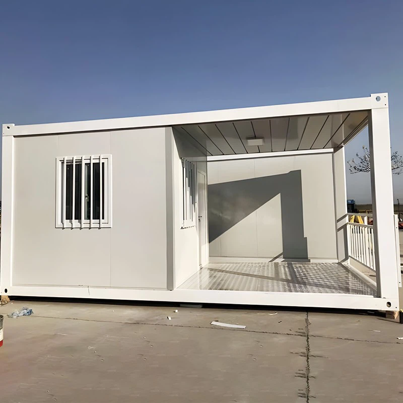 This is a gated prefabricated house through which you can swipe your card or face to enter the site